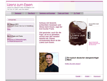 Tablet Screenshot of lizenz-zum-essen.de